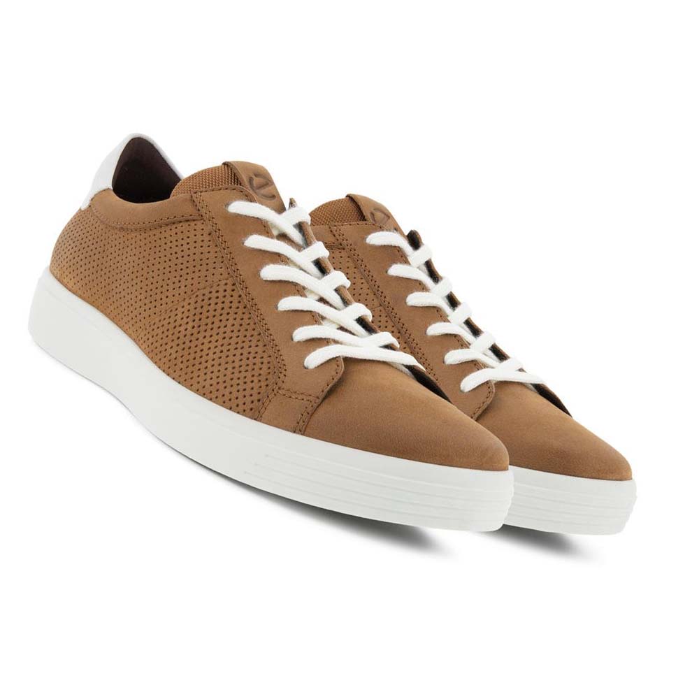 Ecco Soft Classic Laced Fritidssko Herre Brune Hvite | NO 485CTV